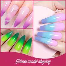 GJOQ 6PCS Cat Eye Gel Nail Polish 7ml 0.24 Ounce Latest Version Luminous Color Changing Suitable For LED Lamp Curing Free Magnet Stick Tear Resistant Smooth Shiny Bright 28 Days No Peeling Perfect For Home Parties Dances Must Have  Shiny Gold Color Ideal Gift For Christmas New Year To Family - 貓眼02 - 查看 5