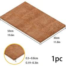 1pc Custom-Cut Anti-Slip Coconut Fiber Palm Mat With Coir And Shell Fiber, Plant-Warmed Animal Crawling Coconut Mat