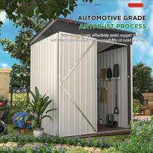 UNIONLINE 5x3ft Metal Shed,Garden Sheds And Outdoor Storage With Lockable Door, Small Outside Storage Box Waterproof For Backyard,Garden(Base Size:150x86CM) - White - View 4