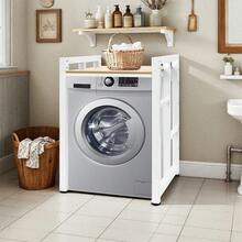 Heavy Duty Washer Dryer Stand, 419lbs Capacity Stackable Appliance Shelf With Adjustable Height, 29.53x25.59 Inch Metal Storage Rack For Laundry Room Kitchen - 白色 - 查看 3