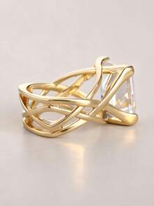 1 chiếc nhẫn Cubic Zirconia tinh tế, phù hợp cho nữ, lý tưởng cho đám cưới, lễ đính hôn, ngày Valentine, các bữa tiệc và làm quà tặng. - 1 # - Xem 7