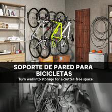 SPORTNOW Soportes de Pared para Bicicletas de 4 Piezas, Gancho para Colgar Bicicleta Plegable hasta 30 kg, Portabicicletas de Almacenamiento Vertical con Tornillos, para Casa, Garaje y Sótano, Negro - Negro - Ver 7