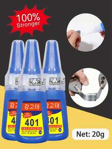 1/2/3/5 件超级 401 胶水，适用于各种应用，透明氰酸酯粘合剂瞬间快干超级胶水凝胶管粘合剂塑料、金属、玻璃、皮革、美甲、木材、橡胶、珠宝、DIY 工艺维护、串珠首饰制作皮革修复、高温鞋类维护胶水多用途