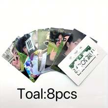 Kpop粉丝小卡套装，高清双面印刷，哑光涂层明信片，粉丝收藏佳品，送给朋友、女性朋友和忠实粉丝的完美礼物，Kpop粉丝礼物 | 拼贴风格卡片 | 色彩鲜艳，Kpop粉丝礼物 | 哑光卡片，Kpop粉丝礼物 - 彩色 - 查看 7