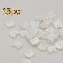 10/20/30/50 件可爱树脂纽扣 - 可拆卸猫和鱼骨衬衫装饰 - 彩色 - 查看 30