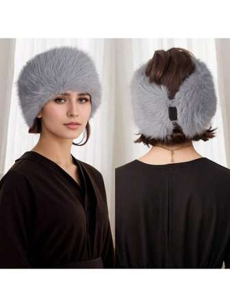 Fluffy Faux Fur Headband, Thick Faux Fox Fur Hat Ring, Warm Faux Fur Hat For Women Warm Accessories