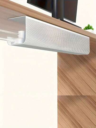 1pc Hidden Desktop Cable Management Box, Under Desk Wire Organizer, Cable Tidy Holder, Concealed Cord Duct, Desk Cable Organizer