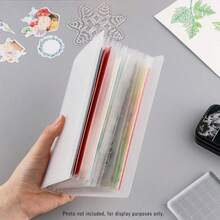 1本40页A6透明DIY相册，适用于钻石画、剪贴簿、明信片、照片收纳整理，节日礼物 - 彩色 - 查看 1