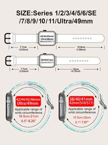 1条柔软弹力透气腕带替换表带，莲花图案，适用于 38mm 40mm 41mm 45mm 44mm 42mm 49mm，多功能硅胶表带，适用于 Ultra系列S11/S10/SE/9/8/7/6/5/4/3/2/1，日常时尚休闲礼品 - 彩色 - 查看 6