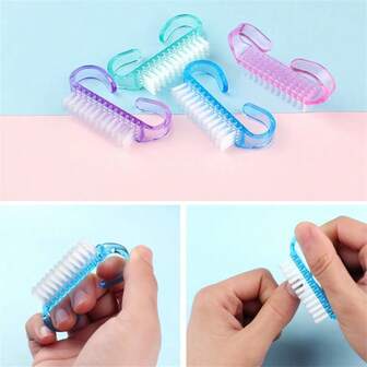 Cleaning Nail Brush Tools Colorful Plastic Dust Cleaner Brushes Nail Art Manicure Pedicure Powder Soft Remover