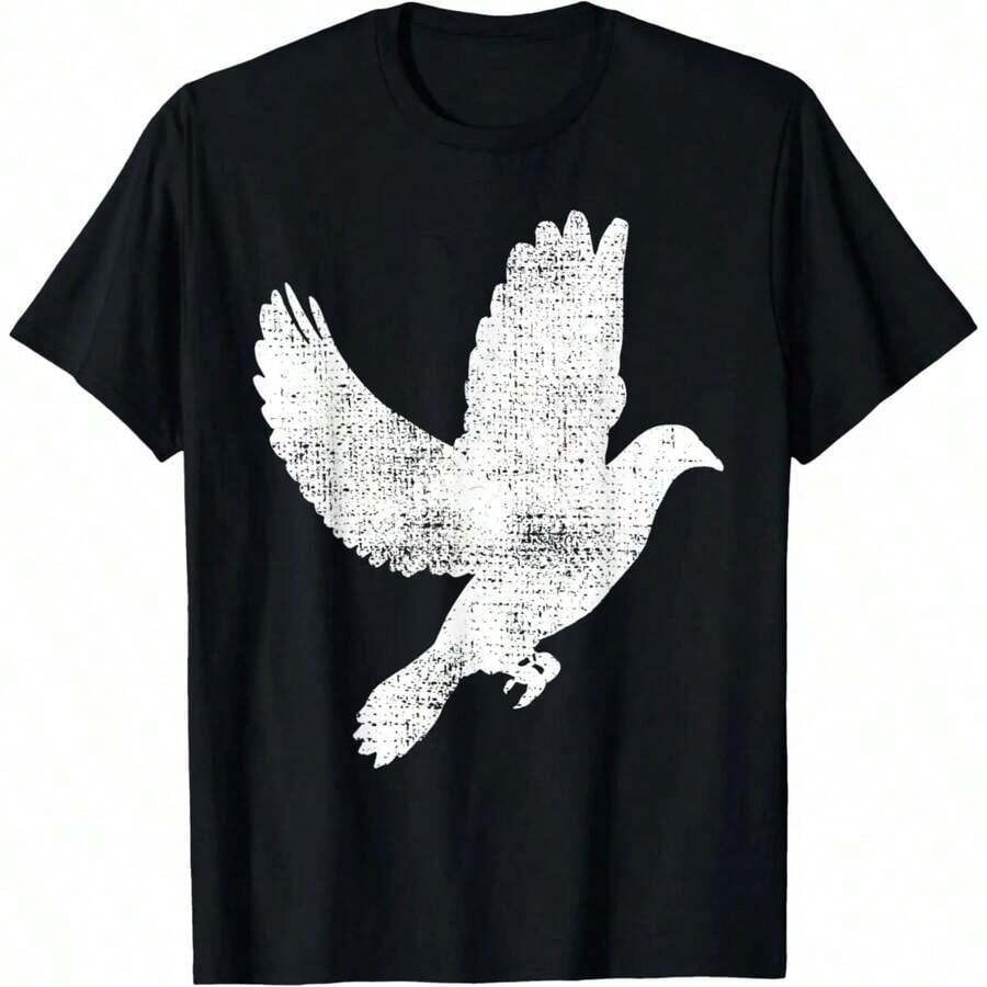 Vintage T-Shirt Gift With Flying - 黑色 - 查看 1