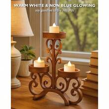 12/24/50/100/150 Pack LED Tea Lights Flameless Votive Candles Battery Operated Tealights Candles For Halloween Christmas Home Decor Wedding Theme Party Festival 12 Pack Warm White - 白色 - 查看 7