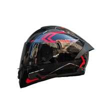 男女通用全盔摩托车头盔，ABS外壳，双镜片系统，快拆扣 - 全脸防护罩提供最大程度的保护，通风系统有效散热，双镜片防眩光，男女皆宜