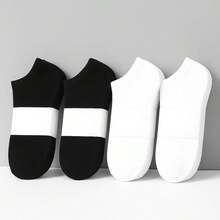 Kit 12 Pares Meias Soquete  Masculina Conforto - Preto e Branco - Visão 2