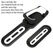 重型折叠自行车挂钩 - 节省空间的立式自行车架，配有安装螺丝，适用于车库、公寓和办公室自行车存放 - 坚固的ABS材质，易于安装，室内/室外均可使用 - 适用于公路自行车、山地自行车和电动自行车，车库自行车架，时尚挂钩设计，ABS材质，壁挂式自行车架，自行车存放架，立式自行车架