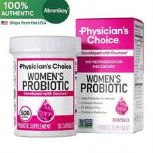 Doctor's Choice Women's Probiotic, Contains Organic Prebiotics, Cranberry, And D-Mannose|   6-Strain Formula, Contains 500 Billion CFUs|   Vegan, Non-GMO, Gluten-Free|   30 Capsules - 1瓶 - 查看 1
