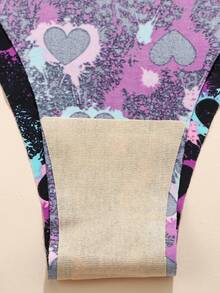 8pcs/Pack Women's Leopard Print, Heart & Solid Color Bikini Briefs, High-Rise Waist, Soft & Comfortable For Yoga & Fitness - Multicolor - View 7