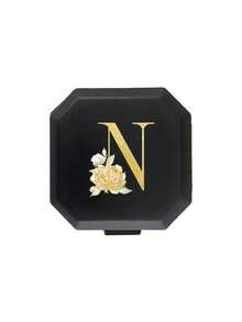 6-Compartment Portable Pill Box, Gold Flower & Letter Pattern, Capsule Storage Case, Travel Medication Box, Mini Pill Organizer, A-Z Letters, 6-Grid Tablet Organizer, Travel Mini Pill Box, Moisture-Proof Pill & Vitamin Container, Pill Box, Pill Box, Pill Box, Medical Travel Accessories, Dorm Essentials, Valentine's Day Gift, Small Gift Exchange - Multicolor - View 16