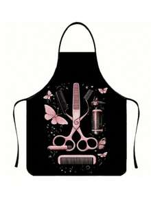 Professional Salon Capes, Easy-To-Clean Salon Aprons, Neck Duster Cleaning Brush, Adjustable Neck Closure Creative Hairstyling Gowns, Anti-Static Non-Stick Hair Styling Capes, Suitable For All Hairstylists In Beauty Salons - Multicolor - View 11