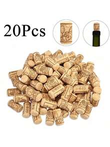 50/100个装红酒香槟天然合成高密度软木塞密封盖瓶塞套装，锥形软木塞，优质瓶塞，小型葡萄酒瓶塞，替换瓶塞，木质啤酒瓶塞，适用于酒吧、家庭、餐厅、工艺项目 - 彩色 - 查看 12
