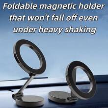 Creative Car Metal Phone Holder - Universal Car Magnetic Foldable Adjustable Holder - Multifunctional, Compact, And Practical Holder - Gift For Car Enthusiasts Compatible With IPhone, Android Phone, Gift For Birthday, Family, Friends For Summer Gifts Birthday Driving Car Accessories Car Phone Holder Strong Load-Bearing - Multicolor - View 5