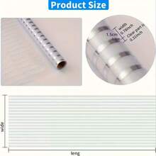 1卷自粘式隐私窗膜，静电吸附 - 垂直/水平百叶窗图案磨砂玻璃贴膜，无需胶水，安装简便，适用于家庭和办公室，是镜子、淋浴门、玻璃墙等隐私隔断的理想选择（提供垂直/水平两种选择）