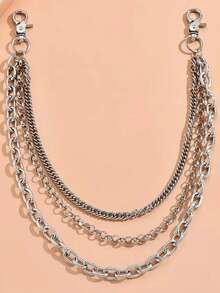 1pc Retro Fashion Punk Style Multi-Layer Chain Belt, Versatile Accessory Suitable For Men Daily Wear, Gift Idea For Boyfriend's Birthday - Multi-layer Trouser Chain - View 6