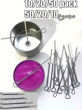 5pcs/10pcs Candle Wick Holders – Metal Wick Centering Tools For Candle Making, Durable Wick Holders For Keeping Wicks Centered In DIY Wax Moulds