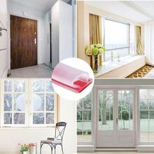 Tira de goma para sellado de puerta de 20 pies parte trasera autoadhesiva en forma de D para aislamiento del marco de la puerta fácil de cortar a tamaño transparente - transparente - Ver 6