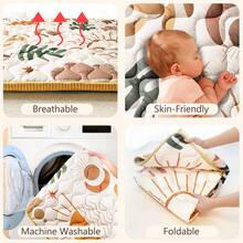 Primlect Baby Play Mat, 50x50 Playpen Mat With Super Soft Touch, Activity Mat With Upgraded Anti-Slip Bottom, Machine Washable Crawling Mat For Floor & Picnic - Boho Nature - View 5
