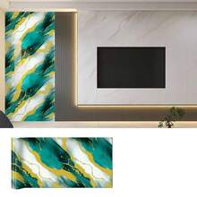1 Roll Of Green Marble Contact Wallpaper,Removable Self Adhesive Wallpaper, Any Pattern Can Be Cut,Used For Kitchen Decor Bedroom Decor DIY Home Decoration, Room Decoration, Wall Decoration - Green - View 8