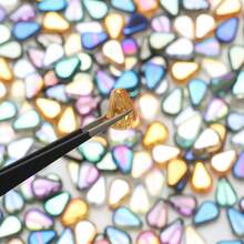 30颗/包 8毫米小号不规则玻璃珠，DIY工艺品材料，适用于珠宝制作、项链、手链、耳环、钥匙扣、配饰、节日礼物、情人节礼物 - 8mm小碎石扭(30pcs) - 查看 10