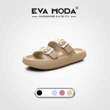 EVA MODAR EVA MODA Serie CloudBuckle-Suela ligera EVA, diseño de alta comodidad, perfecto para un día activo y relajante, en casa o al aire libre. - Caqui - Ver 2