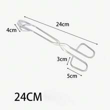 1pc Stainless Steel Food Tongs, Minimalist Pastry & Dessert Clip, Kitchen Baking & Grilling Food Clamp, Restaurant Use, Steak Frying Roast Meat Clip, Kitchen Pliers, Tableware, Kitchen Accessories, Kitchenware - Silver - View 11
