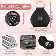 Customized Men's Keychain, Personalized Pocket Hug With Keychain, Customized Photo Pocket Token, Father's Day Gift, Inspirational Gift, Motivational Keychain Pendant, Pet Memorial Gift, Valentine's Day, Music, Love, Birthday, Wedding, Christmas