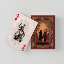 YFOPEN Western Cowboy Theme Playing Cards, Combining Classic Elements Like Cowboys, Barns And Western Frontier, With A Rich Vintage Texture. Perfect For Tabletop Games, Western Theme Collection And American Style Display. - Multicolor - View 6