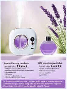 1 White Car Air Freshener Diffuser, Car Fragrance Accessories, Car Mounted Fragrance Machine With LED Atmosphere Light, Ultrasonic Atomization Car Mounted Air Purifier, Car Mounted Household Dual-Use, Mini Portable Wall Mounted, High Beauty USB Power Mute Operation, Necessary Car Supplies - White - View 15