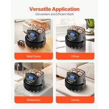USD Coin Sorter, Coin Counter Machine For 5 Kinds Of USD Coins, Coin Sorter And Wrapper Machine Holds Up To 2000 Coins, Screen Display Coin Storage Included 5 Coin Tubes And Boxes - 2000 Coins - View 6