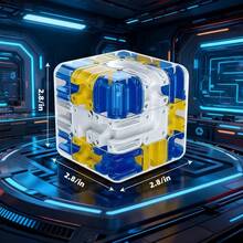 3D Puzzle Ball STEM Educational Toy For Kids - Reversible Activity Cube For Logical Development, Mind Training, And Challenge Games To Cultivate Spatial Imagination And Focus, Smooth Rotation For Endless Fun, Perfect Birthday Gift For Boys And Girls - Màu xanh 1 mảnh - Xem 2