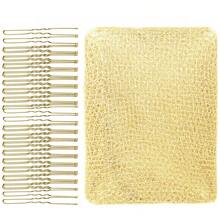 Hair Nets Invisible Elastic Edge Mesh And U Shaped Pins Set,60Pcs Individual Package Invisible Hair Nets, 40Pcs U Shaped Pins For Ballet Bun, Sleeping, Women And Wig - Multicolor - View 10