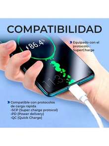 Cargador Super Rápido de 66W con Cable Tipo C para Carga Instantánea HUAWE - Tipo de Enchufe A USA (110-127V) - Ver 2