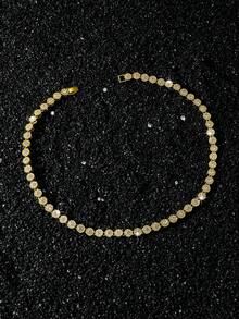 1pc Women's Hip-Hop Style Classic Crystal Rhinestone Chain Necklace - Style a - View 4