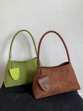 Borsa a mano elegante e retrò da donna, con all'interno una pochette per il trucco, borsa a secchiello di grande capacità alla moda, adatta per il pendolarismo e l'uso quotidiano, con chiusura lampo liscia, fodera e tracolla fissa, accessori color oro, ideale per pendolarismo, shopping e tempo libero, il regalo perfetto da fare alle amiche.