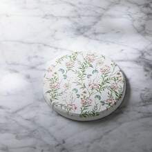 アンドエヌイー(&NE) ラバストーンコースター シカク LavaStone ホワイト 1枚入 幅9cm×奥行き9cm×厚さ1cm 吸水コースター 溶岩石 アスベスト不使用 吸水 速乾 角型 小さめ NEO-268S-WH - 3. 溶岩石 プリント ナチュラルフラワー - チェックする 9