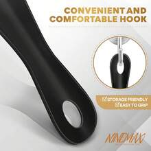 NINEMAX Calzador de Plástico 19cm, Calzadores de Zapatos para Mayores Hombres y Mujeres, Calzador de Viaje para Personas con Movilidad Reducida - Negro/1 pieza - Ver 12