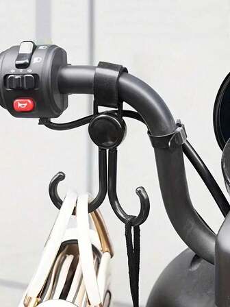 1 pieza Gancho eléctrico giratorio para bicicleta, Gancho de almacenamiento multifunción de doble gancho