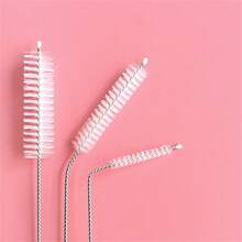 1 Set Stainless Steel Bendable Bottle Brush, Cup Lid Nipple Brush, Water Bottle Spout Brush, Soft Bristle Straw Brush, Funnel + Cleaning Brush + Pen - Multicolor - View 9