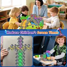 Magnetic Blocks, Magnetic Toys Building Blocks, Magnet Cubes Toddler Kids Toys, Sensory STEM Toys For 3-5 4-6 5-7 6-8 Year Old Boys Girls Birthday Gifts Travel Outdoor Kids Games Random Colors - Multicolor - View 9