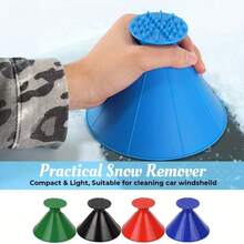 One-Click Ice Scraper Snow Shovel - Conical Tip Winter Car Windshield Cleaning Tool, Equipped With Heavy-Duty Ergonomic Handle And Multi-Color Options (///) - Portable Car Snow Remover, Suitable For Windshield, Windows, Glass Surfaces, Essential Car Accessory, Winter Car Supplies, Car Ice Scraper, Car Deicing Shovel, Winter Car Ice Scraper, Windshield Deicing Scraper - Multicolor - View 6