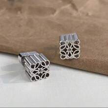 1 Pair Of Brass Gold-Plated Solid Stud Earrings - Hoa tai vàng cao cấp - Xem 5